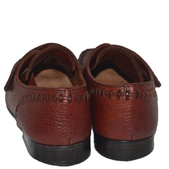 Dolce Gabbana Red Papaya Velcro Square Toe Loafers